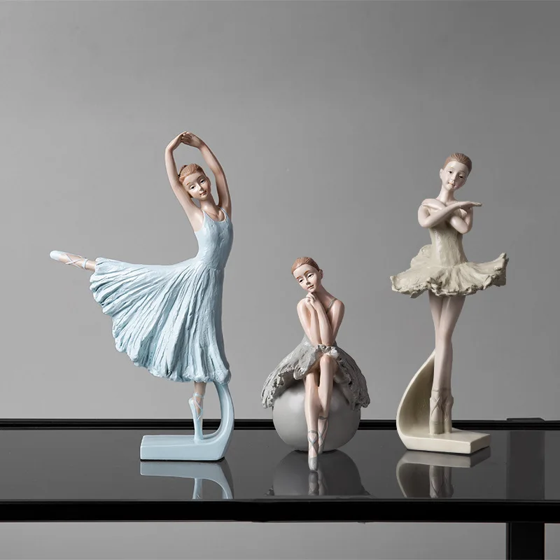 

Little Fresh Dance Ballet Girl Resin Decoration Girl Heart Room Art Decoration Child Birthday Gift