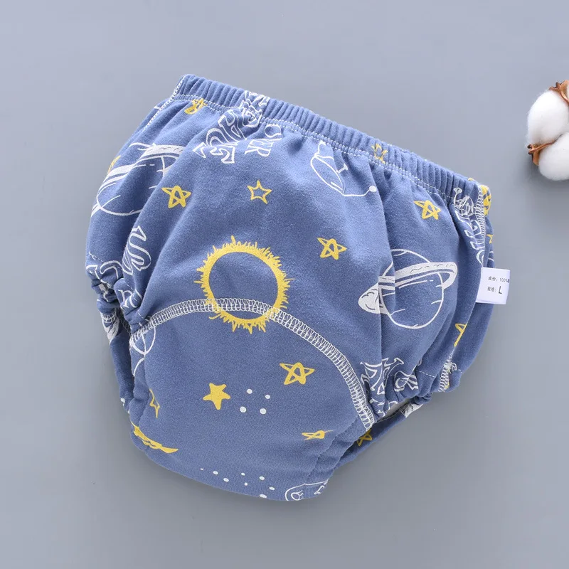 6 Layer Waterproof Reusable Baby Cotton Training Pants Infant Shorts Underwear Cloth Diaper Nappies Child Panties Nappy Changing images - 6