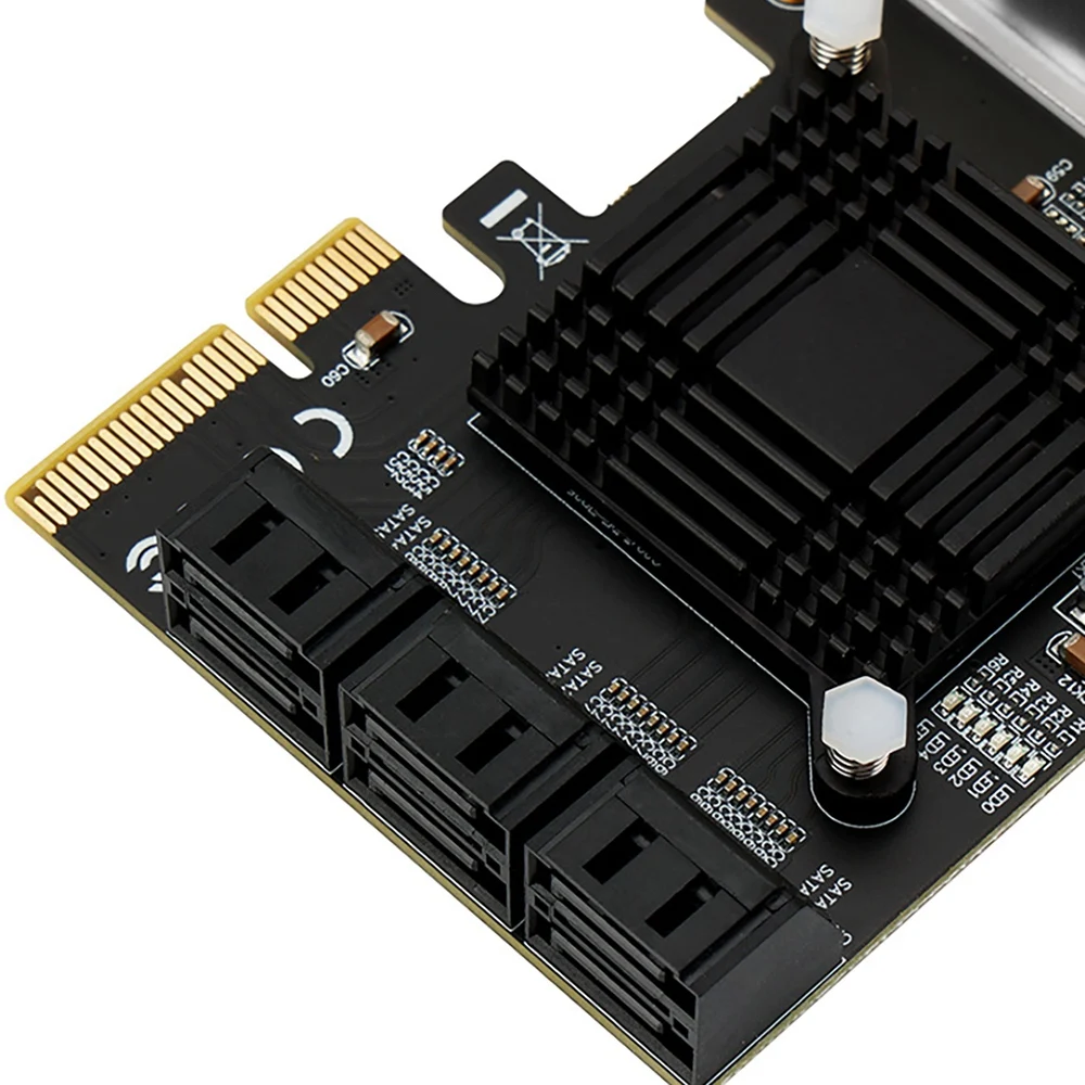 Карта расширения PCIEx4 на 6 портов SATA поддерживает расширение карты жесткого диска