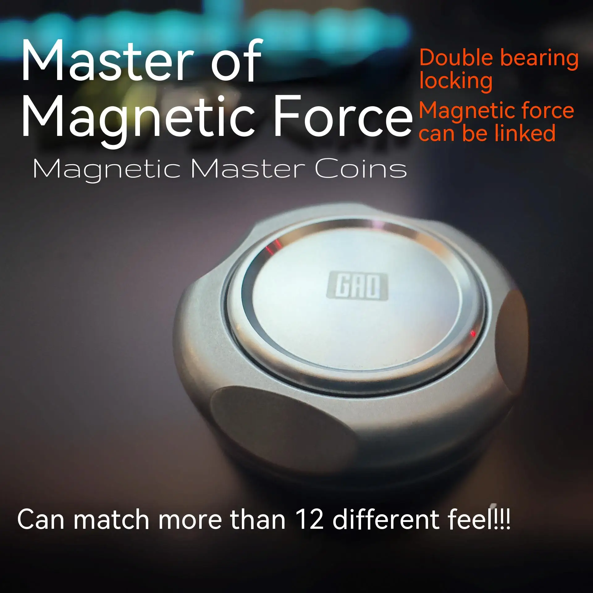 Gao Studio Magnetic Master Haptic Coin Multifunctional DIY Metal Push Slider Adult Decompression EDC Toy