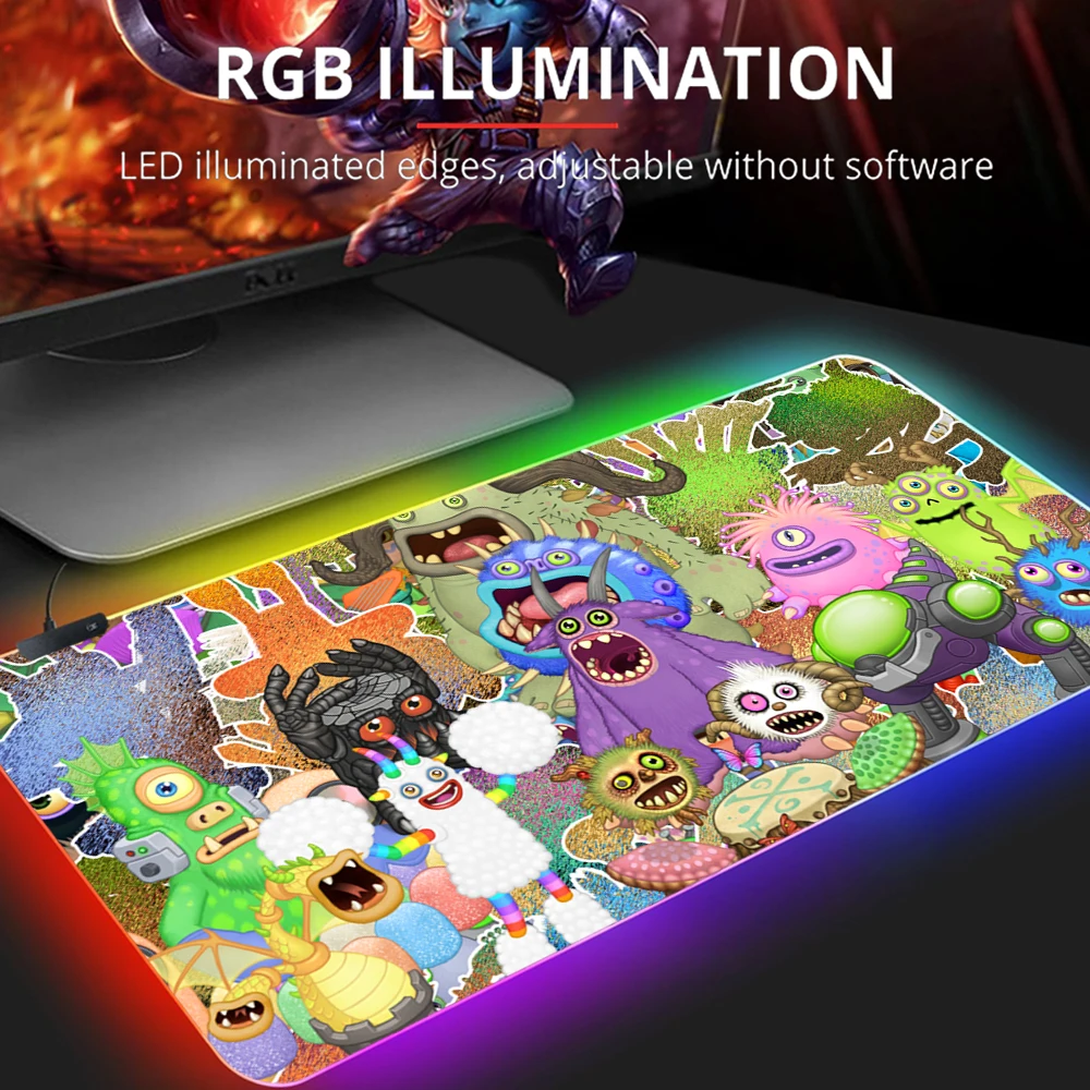 

My Singing Monsters Gamer Accessories Mause Pad Rug Computer Mouse Large Tapis Souris Mousepad RGB Gaming Mats Mat Pads Mausepad