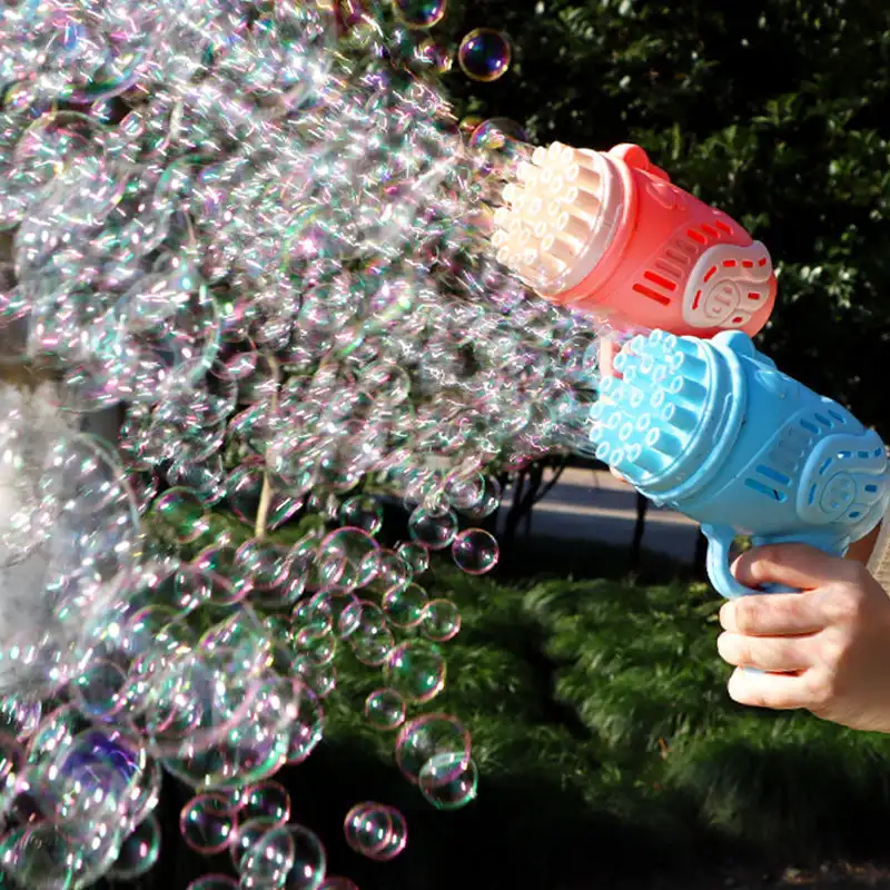 

23-Hole Bubble Machine Bubble Gun Electric Automatic Soap Rocket Kids Portable Outdoor Party Toy Blower Toys Children Gifts