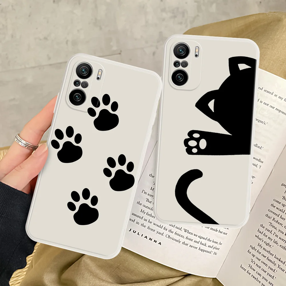 

Case For Xiaomi Redmi Note 10S 10 Pro Max 11 Pro Plus 10T 11T Pro Cover Funda For Xiaomi Redmi 10A 10 Cute Cat Silhouette Case