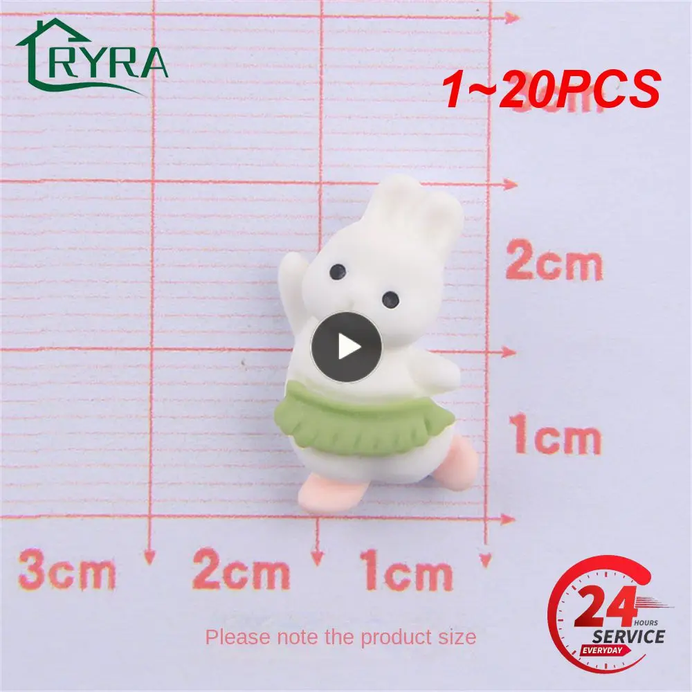 

1~20PCS Resin Cream Ornaments Jewelry Decoration Resin Cream Glue Cartoon Decor Angel Bunny