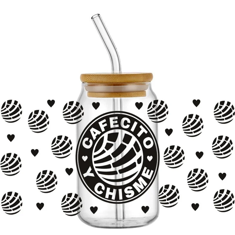 Наклейка Miniso Cafecito Y chim 16 унций Libbey UV DTF переводная наклейка для чашек