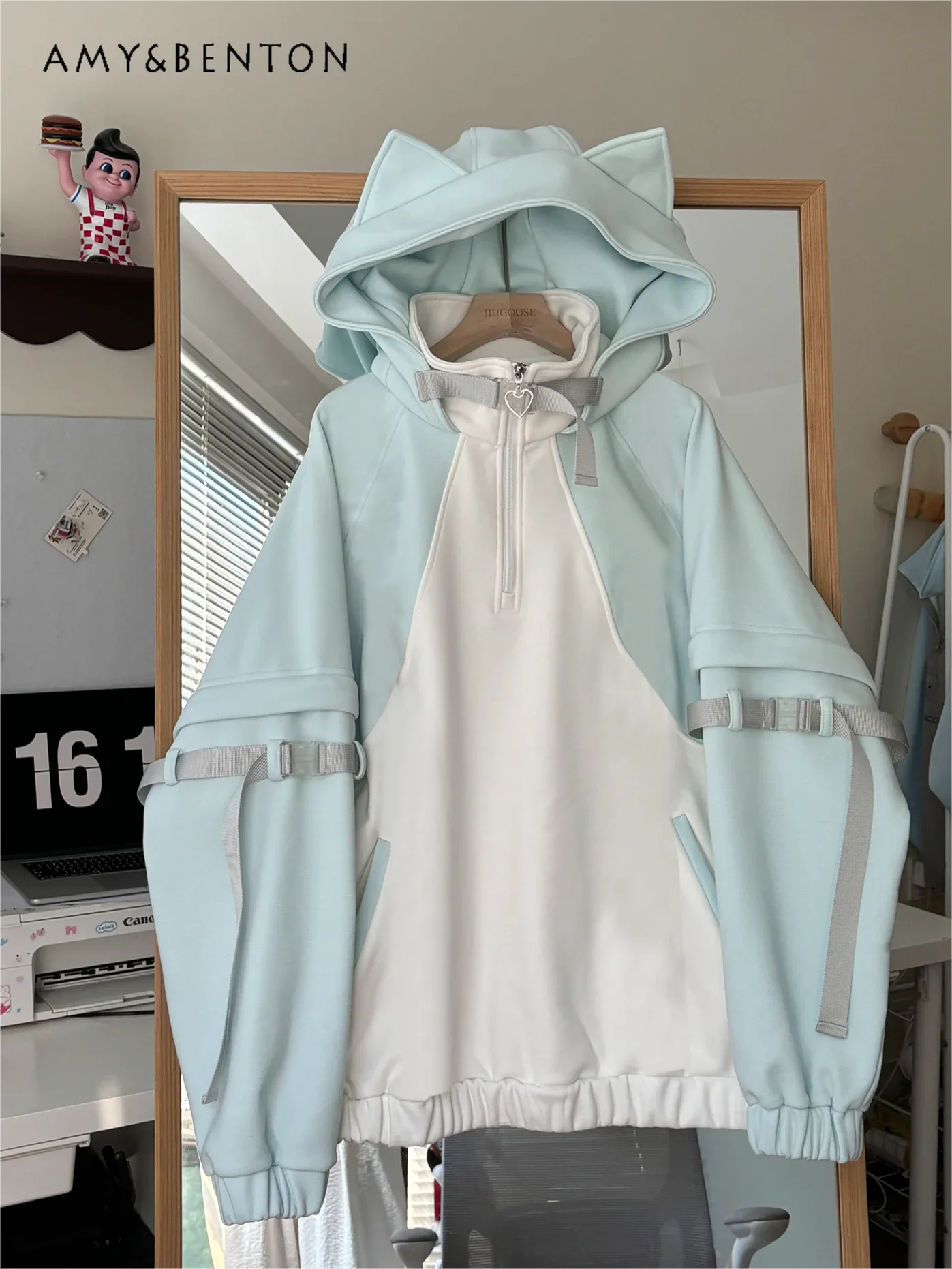 Оригинальная милая куртка с капюшоном серии японские шахты на осень и зиму новая