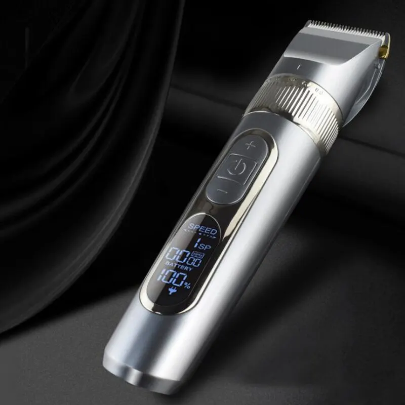 

Overseas Store Professional Hair Clipper Electric Hair Trimmer Beard Trimer For Men Rechargeable Cutter Machine 5 Gear LCD