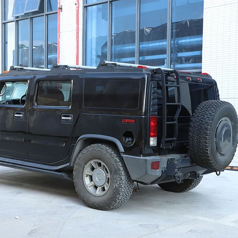 Для 2003-2009 Hummer H2 алюминиевый сплав Черная Автомобильная задняя дверь верхняя