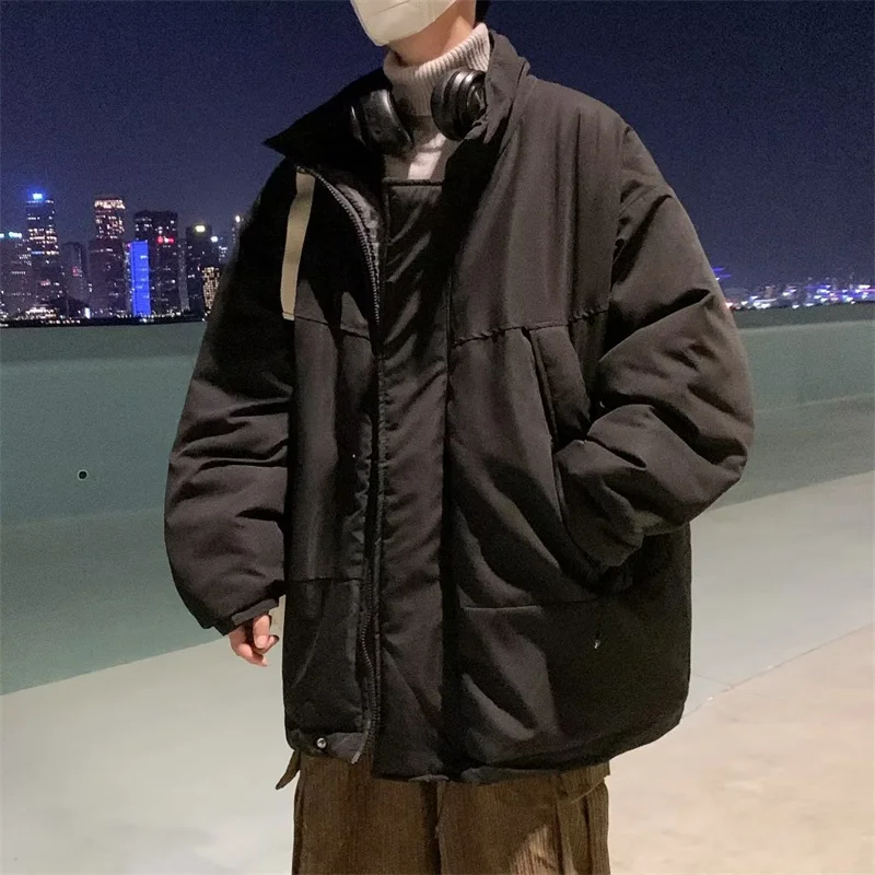 Winter Jacket Men Warm Fashion Casual Thickened Jacket Men Streetwear Korean Loose Thick Short Coat Mens Parker Clothes M-3XL
