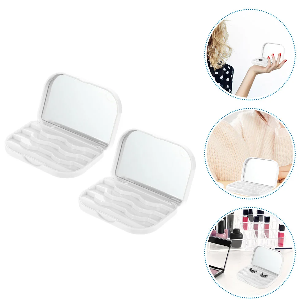 

Eyelash Box Case Storage Lash False Packaging Organizer Eyelashes Fake Holdertray Round Emptycontainer Boxes Artificial Makeup