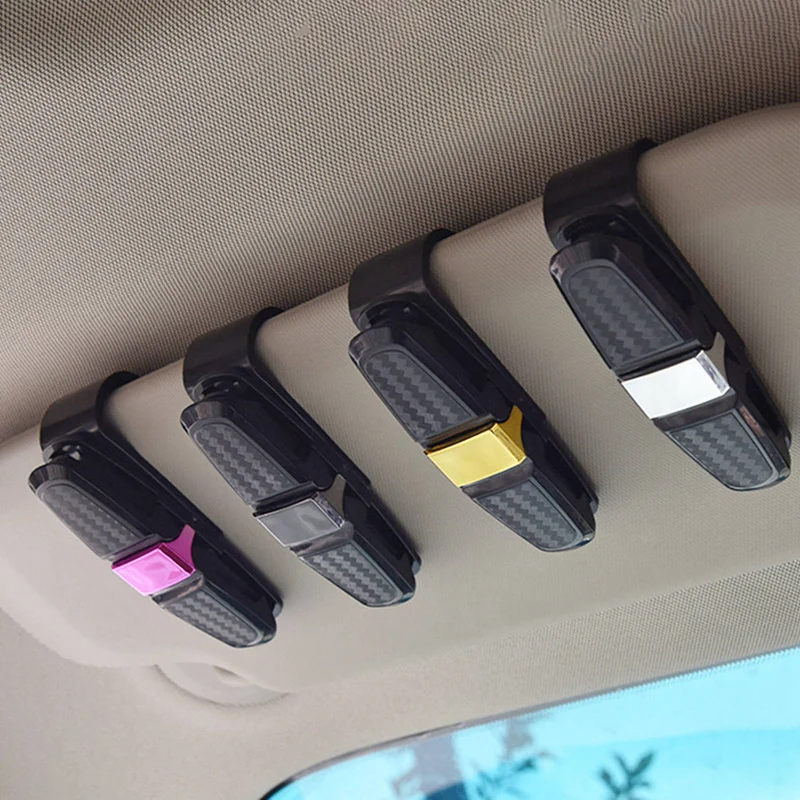

Car Sun Visor Glasses Fastener Clip Holder For Sunglasses Eyeglasses Ticket Card Universal Car Interior Accessories Dropship