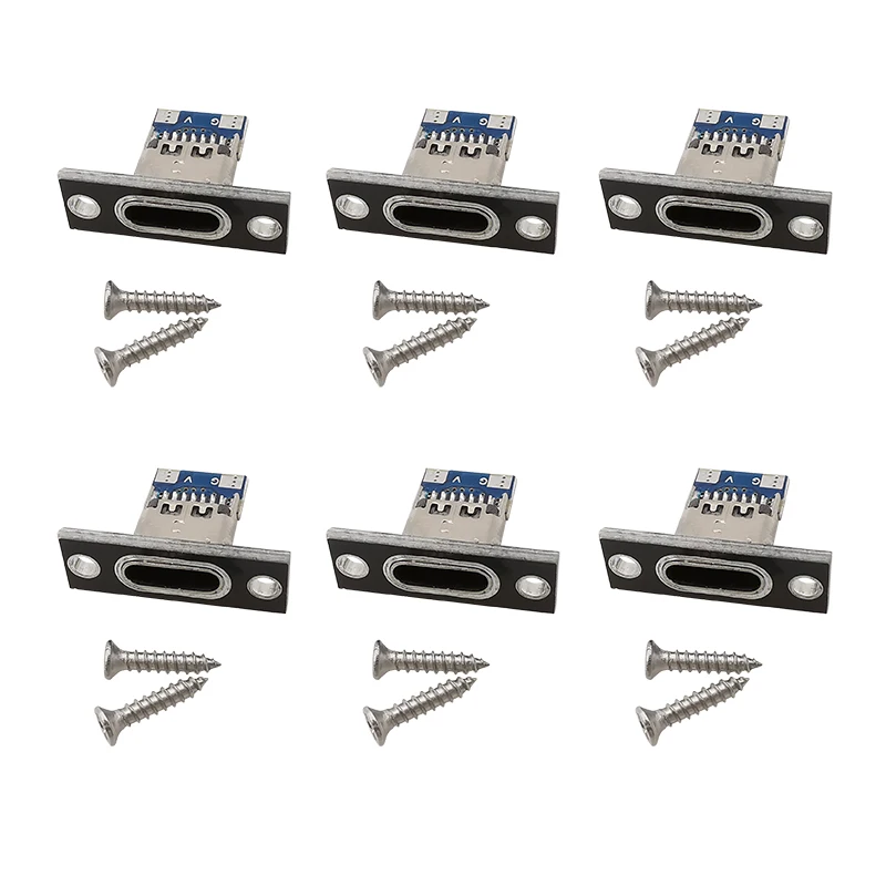 

ЛОЧЕУК разъем USB Type-C 2/4 Pin женский черный 6 шт.