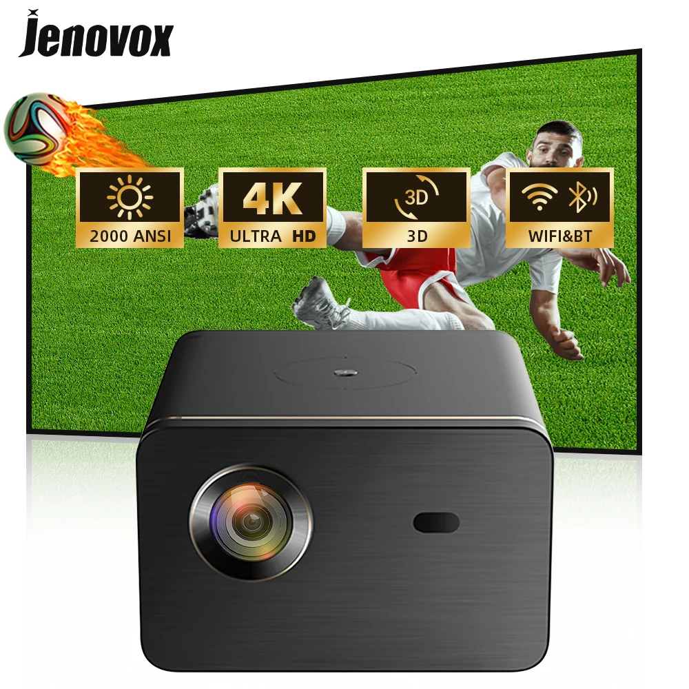 ЛОГОТИП на заказ Jenovox M4000 Pro 2000ANSI люмен высокая яркость FHD 1080P DLP Smart WIFI 3D