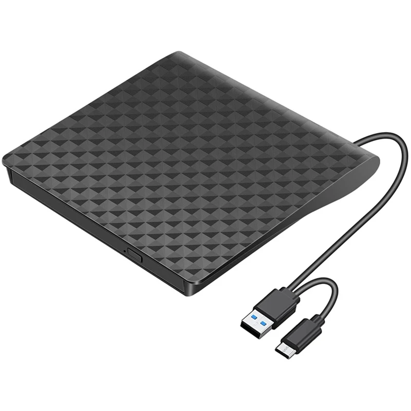 Фото USB 3.0 Type C Внешний CD DVD-плеер Оптический привод-считыватель Портативный DVD-привод CD-считыватель для настольного ноутбука-ABVP №2