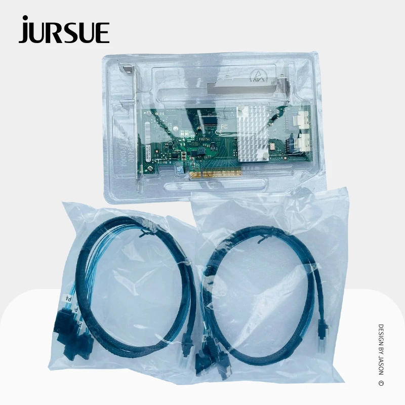 Фото Для Fujitsu LSI 9211-8I RAID контроллер карты FW:P20 IT Mode ZFS frenas unRAID SAS PCI E RAID расширитель + 2 * SFF8087 SATA кабель №3
