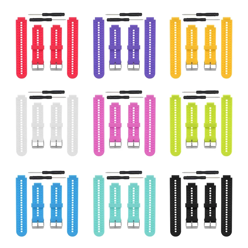 Silicone Watch Band For Garmin Forerunner 235 220 230 620 630 735 Bracelet Outdoor Sport Wristband Replacement Watchstrap