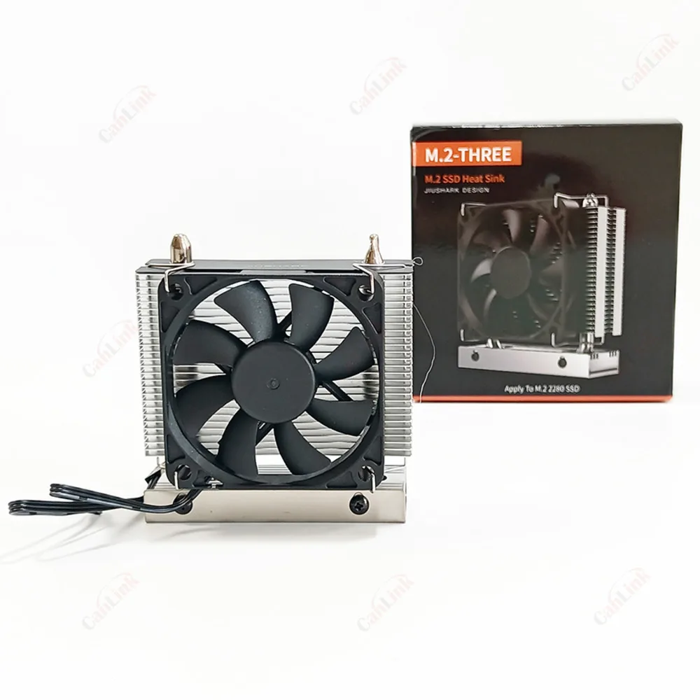 

THREE M.2 SSD PCI-E NVMe Heat Sink M2 2280 Solid State Hard Disk Radiator with Fan for Desktop PC Accessories
