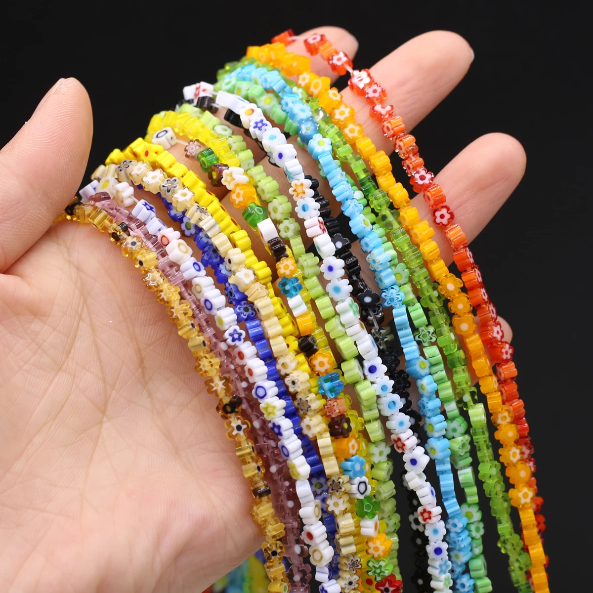 

6mm Fashion Lampwork Beads Multicolored Loose Glaze Bead for Jewelry Making Diy Women Necklace Bracelet Accessories