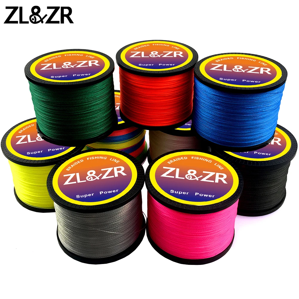 4 Braided 10 Colors Fishing Line 500M 1000M Diameter:0.11mm-0.5mm 10lb-80lb Lure Line Braided Floating Line