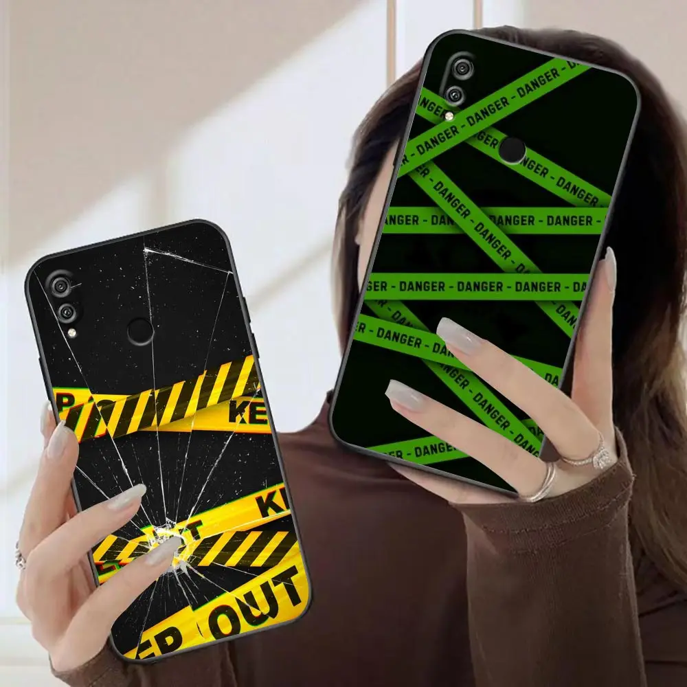 

WARNING DANGER Phone Case For Huawei Honor X50 X40 X30 X20 X10 X9 X9A X8 X7 V40 Magic 3 4 5 Case Funda Coque Shell Capa