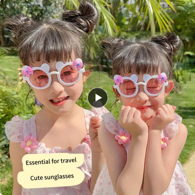 

Sunscreen Eyeglasses Cool Sunglasses Round Frame Girls Sun Eyewear Uv400 Colorful Shades Travel Eyewear Sun Protection All-match