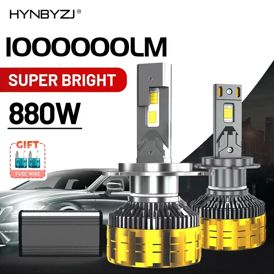 

Светодиодная лампа HYNBYZJ 880 Вт H7 H4 1000000 Светодиодные фонари LM для автомобиля H1 H3 H8 H9 H11 HB3 9005 HB4 9006 9007 9012 Hir2 Светодиодная лампа для фар