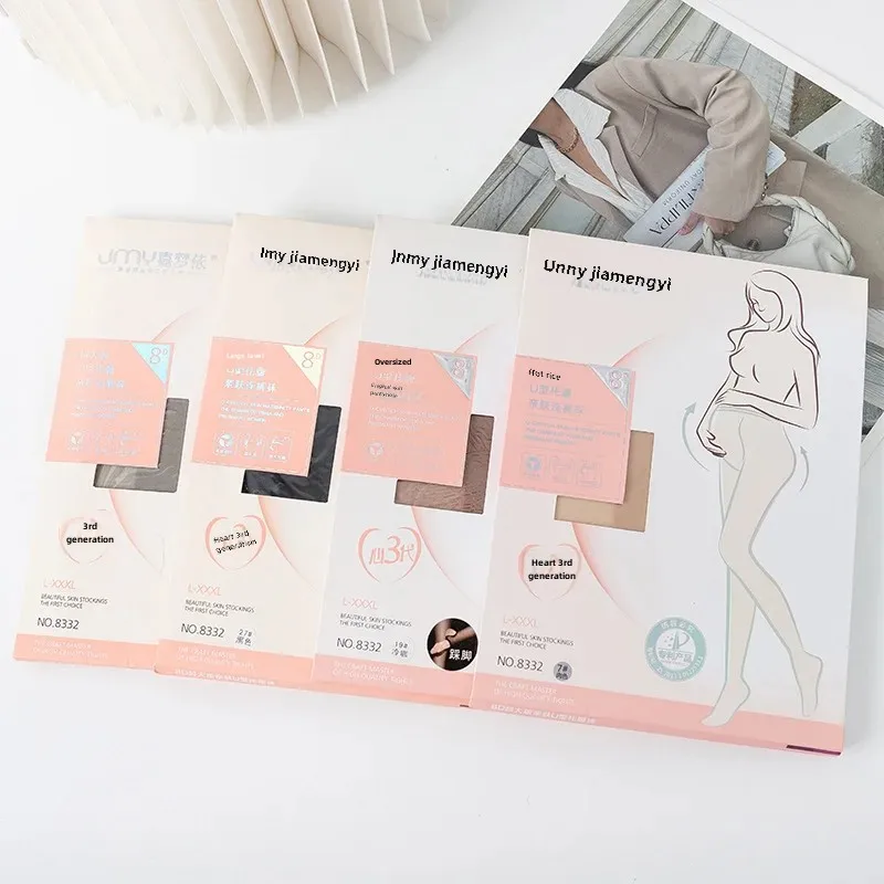 Летние чулки для беременных Jmy ультратонкие полупрозрачные бесшовные колготки с