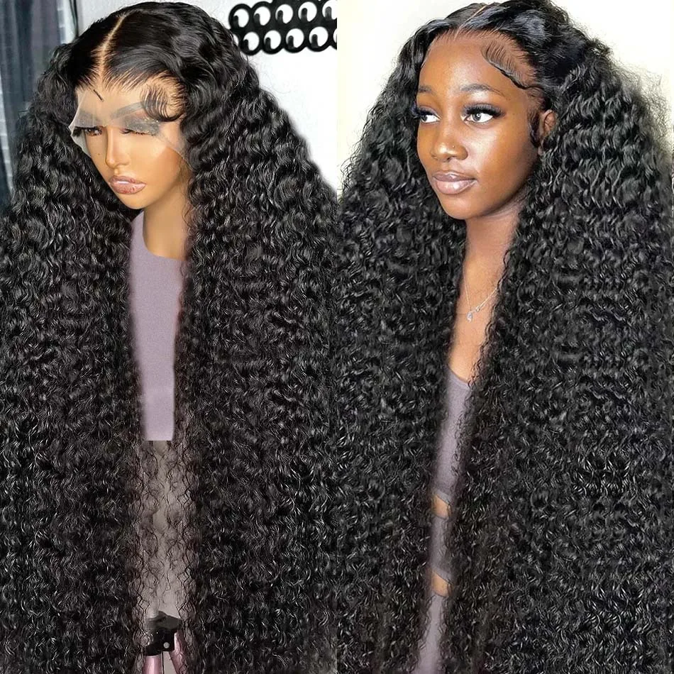 

40Inch Deep Wave Frontal Wig Transparent 13x4 13x6 HD Lace Frontal Human Hair Wigs For Women Curly Human Hair Lace Frontal Wigs