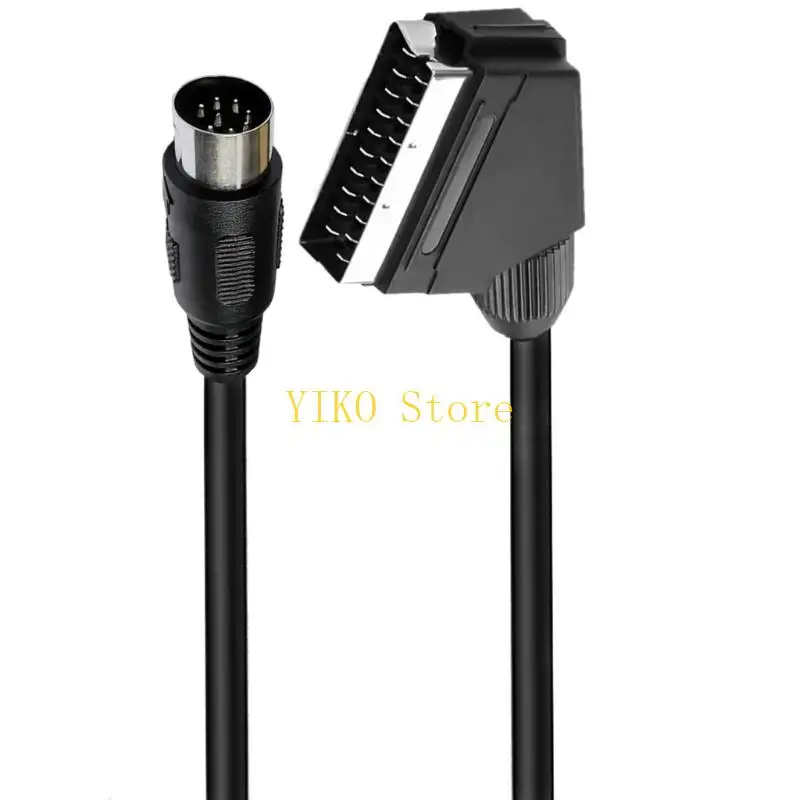 Фото K32C Scart 8pin RGBS AV кабель гибкие куртки из ПВХ для стабильной передачи сигнала №3