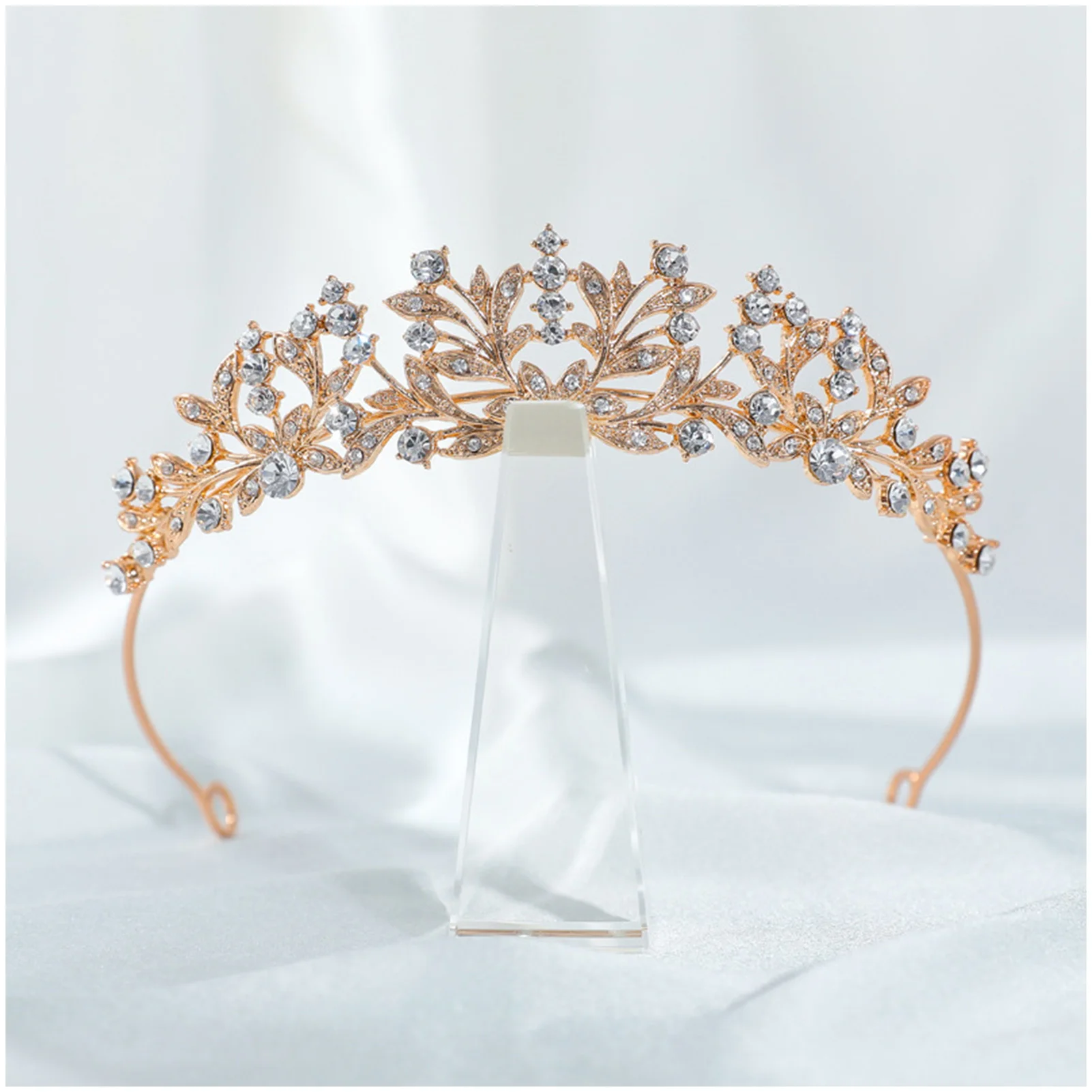 

Свадебная тиара Серебряного и золотого цвета, аксессуары для волос с блестящими Стразы для сценического шоу, свиданий и покупок