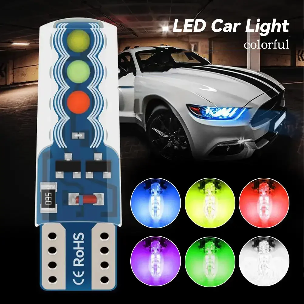 1 шт. автомобильные сигнальные лампы T10 W5W головного света COB 12SMD Waterprof 12 В 6000K белые