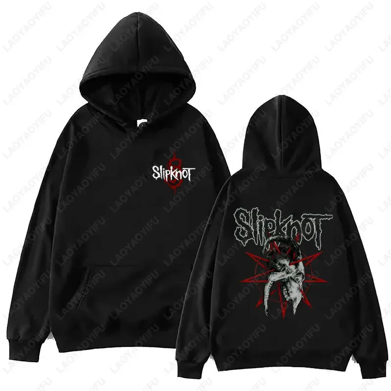Фото Новый ретро повседневный стиль S-Slipknot рок-группа для женщин и мужчин толстовки с капюшоном повседневная одежда с капюшоном теплая уличная одежда пуловеры топ №3