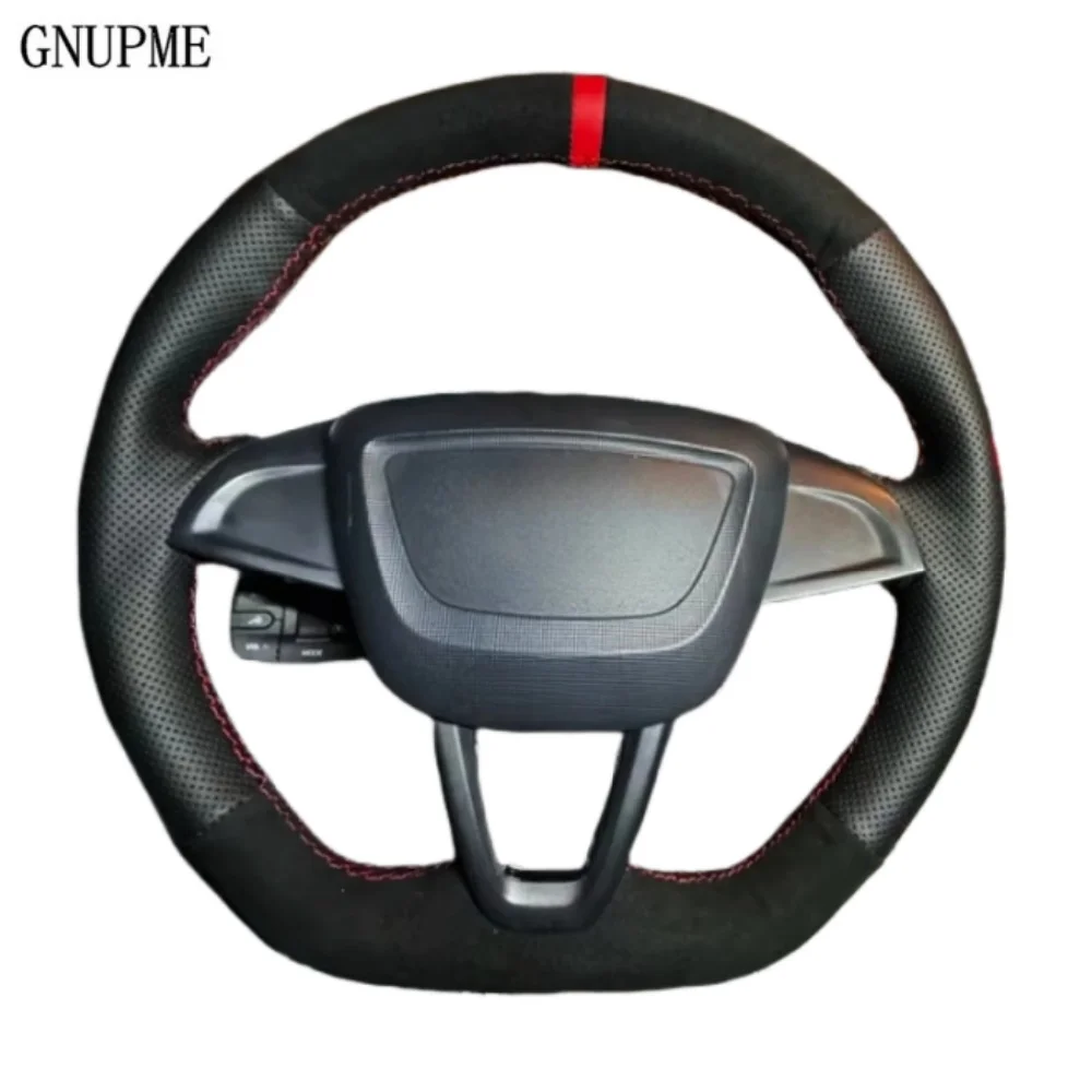 Противоскользящий замшевый чехол на руль автомобиля по индивидуальному заказу