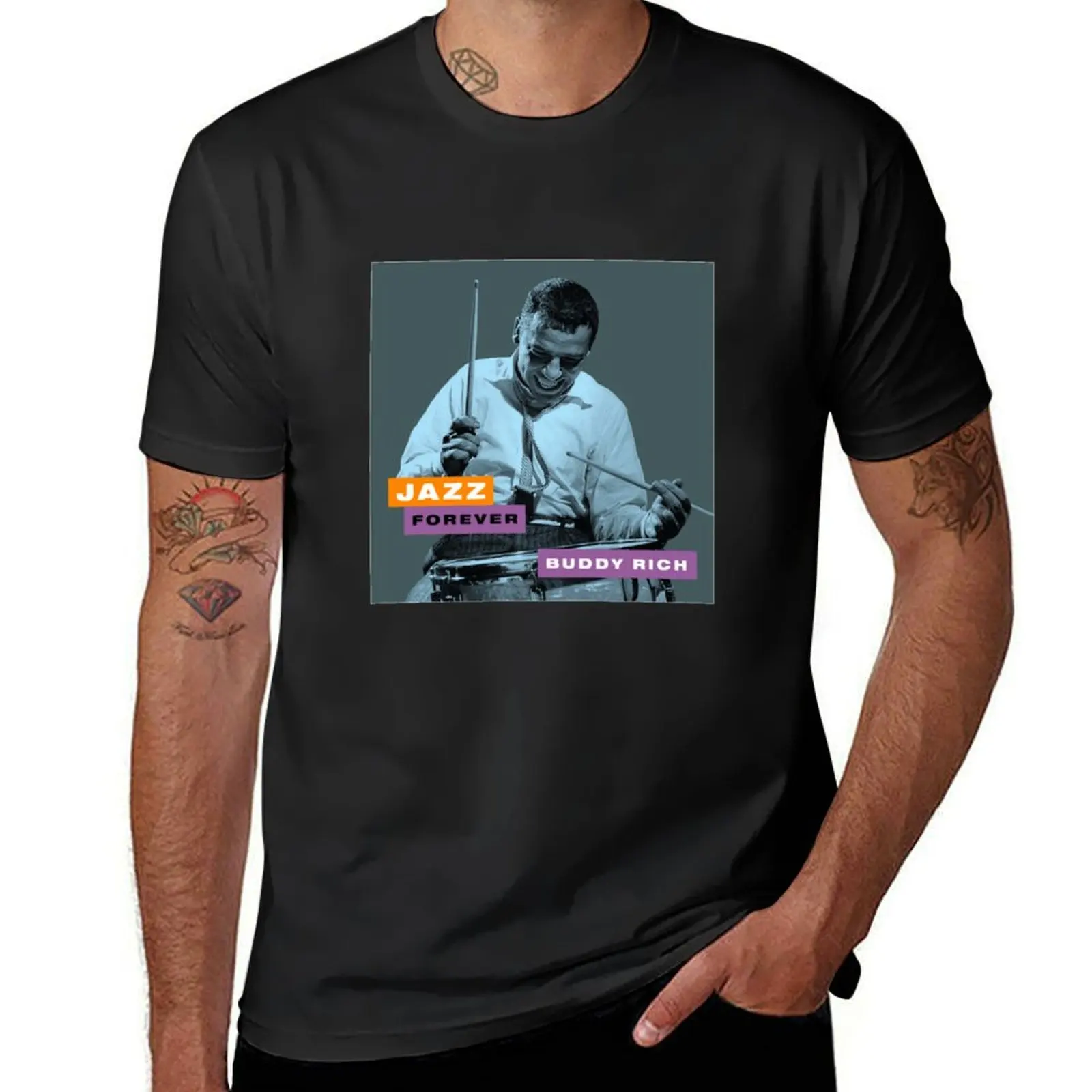 Футболка Jazz Forever Buddy Rich топы с принтом животных для мальчиков корейская модная