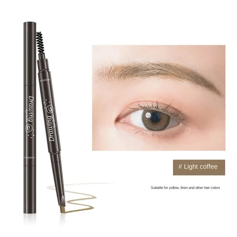 

1PC Eyebrow Pencil Waterproof Double Ended Lasting No Blooming Rotatable Triangle Eye Brow Tattoo Pen Makeup Korean Cosmetics