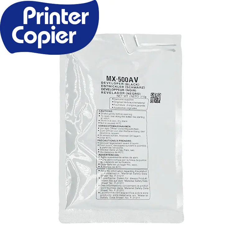 

1PC 310g BK MX500 MX500AV Highly Stable Developer for Sharp MX 500 Developer Powder Copier Spare Parts