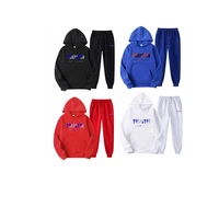 2022 new brand trapstar printed sportswear men 15 colors warm two pieces set loose hoodie sweatshirt pants set hoodie jogging