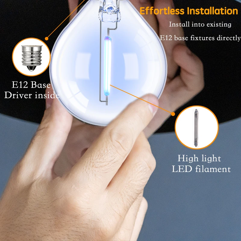 FESTOON LED G40 Мясные фонари для уличных вечеринок Лампы фонарей 110V 220V E12 1W Garland уличные