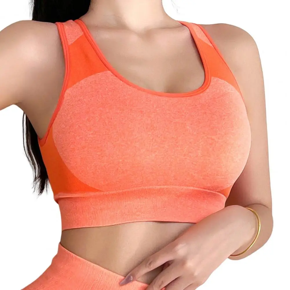 

2022 Underwear Women Sports Bra Push Up Breathable Elastic Intimacy Support Breast U Neck Wide Shoulder Strap Sports Vest Bra