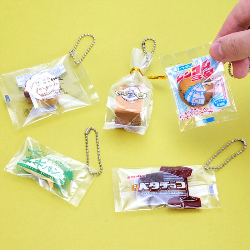 

Kenelephant Original Gashapon Capsule Toys Kawaii Cute Bagged Bread Food Keychain Miniature Items Gacha Figure Anime Accessories