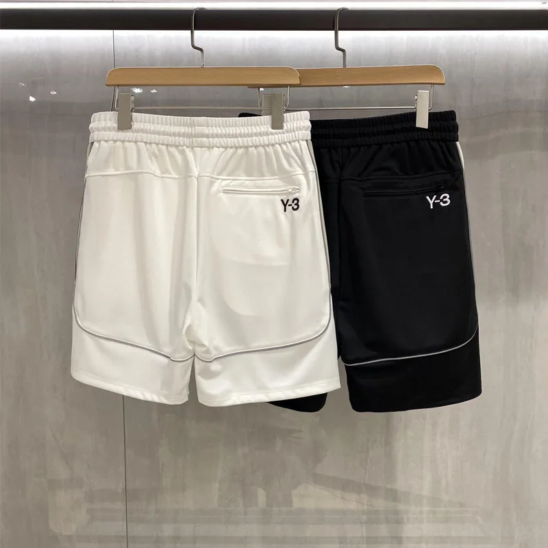

Шорты Yohji Yamamoto Y-3 с вышивкой, светоотражающая линия, повседневные шорты для мужчин и женщин, летние хлопковые спортивные брюки Y3 четверти