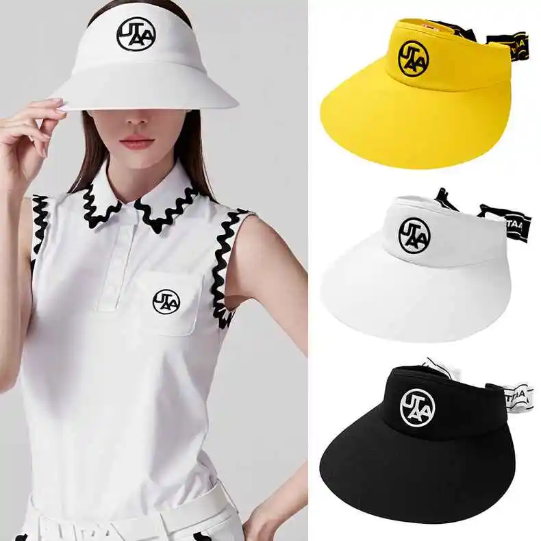 22 Korean Original Golf Hat Women's Outdoor Sunscreen Sunshade Hat Fashion Versatile Bowknot Empty Top Hat