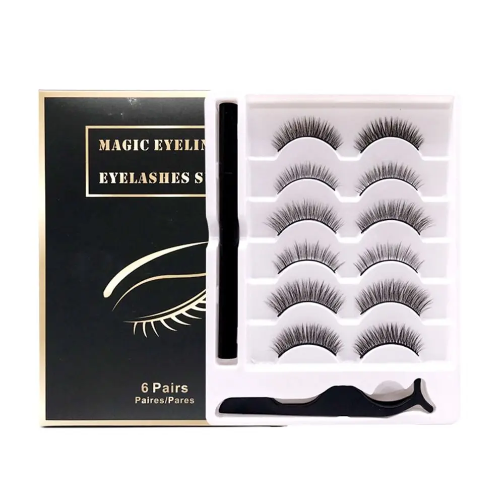 Makeup Tools Manga Eyelash Lashes Extension Eyelashes Tweezer Self-adhesive Eyeliner Eyelashes Set 3D False Eyelashes