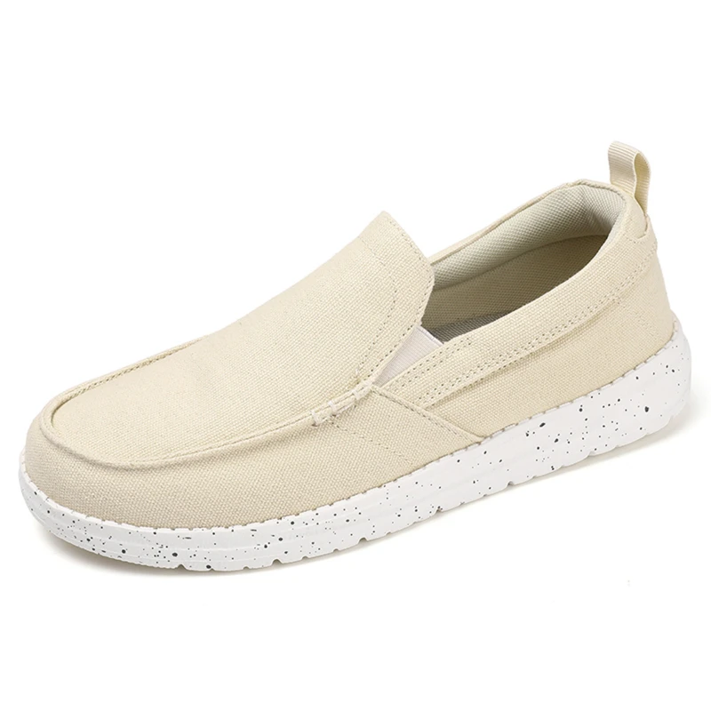 Мужские парусиновые туфли темно-синие дышащие Нескользящие на плоской подошве