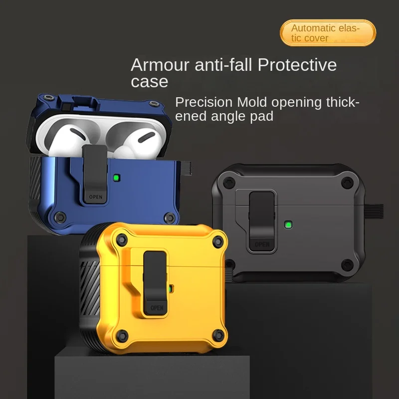 Фонарь для AirPods Pro 2 и колпачок поколения, автоматический защелкивающийся переключатель, безопасный фонарь для Apple AirPods 3, 2, 1