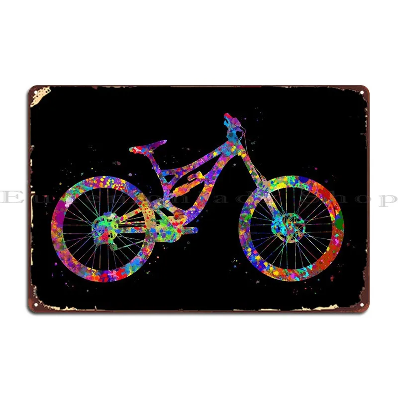 

Горный велосипед акварельные металлические знаки паб клуб бар Настенный декор дизайн оловянный знак плакат