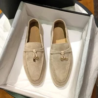 luxury flat women loafers spring and autumn and summer 2022 new genuine leather walk drive trend moccasin men casual shoes
