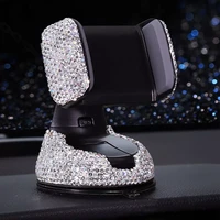 crystal rhinestones 360 degree car phone holder for car dashboard auto windows and air vent mobile phone holder non slip