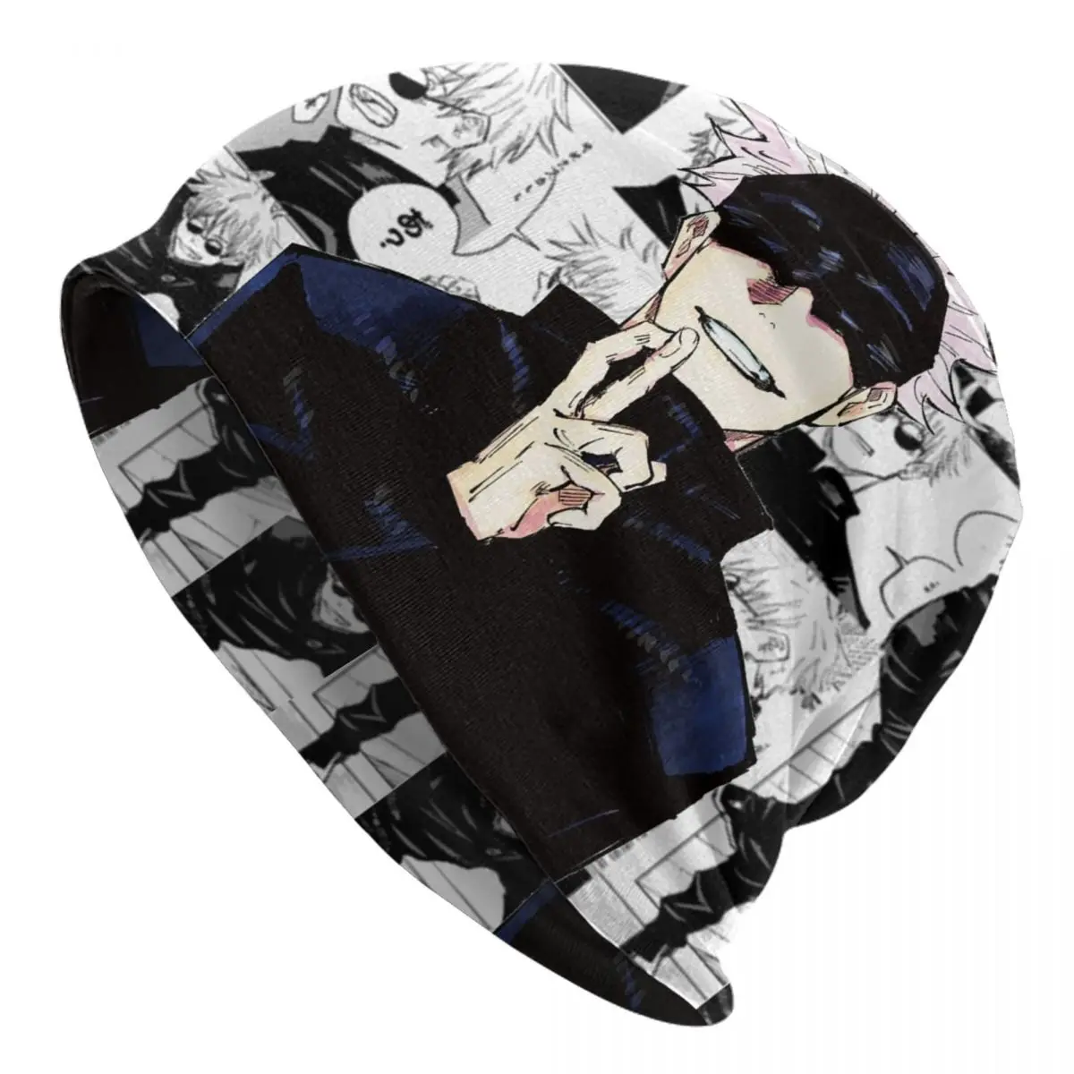 Шапки Gojo Satoru с коллажем манги осенне-зимние шапки в стиле аниме ююютсу кайзен