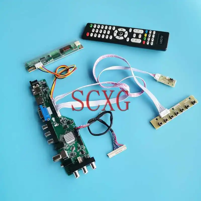 

Плата цифрового контроллера DVB 3663, подходит для B141XG09 B141XG13 1024*768 1-CCFL USB VGA AV RF HDMI-совместимый 30-контактный LVDS Комплект «сделай сам» 14,1"